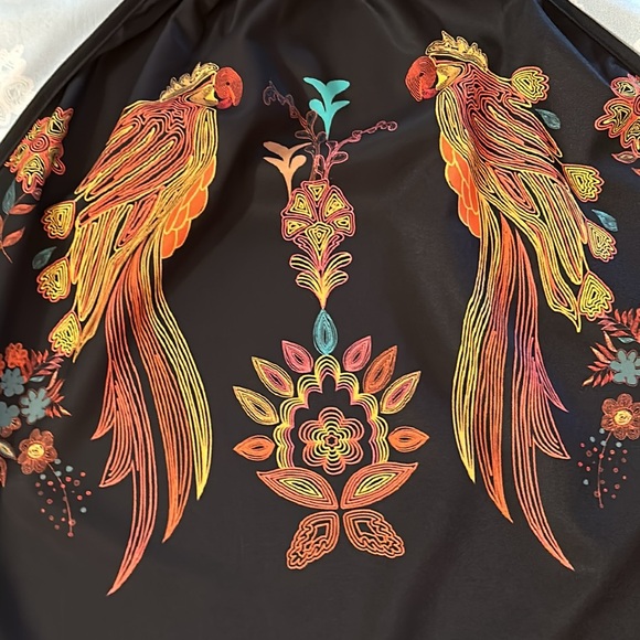 🌺 NWOT SHEIN Halter Neck Bohemian Floral dress Sz XL - Picture 8 of 12